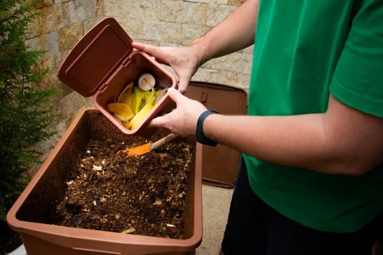 Compost bin filled with organic waste-how to make compost at home